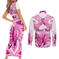 personalised-pink-out-couples-matching-short-sleeve-bodycon-dress-and-long-sleeve-button-shirts-breast-cancer-awareness-polynesian-pattern-white-version