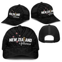 Football New Zealand Baseball Net Cap Aotearoa United Black Version - Polynesian Pride