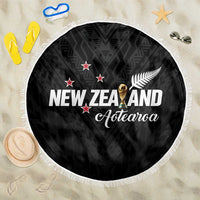 Football New Zealand Beach Blanket Aotearoa United Black Version - Polynesian Pride