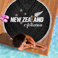 Football New Zealand Beach Blanket Aotearoa United Black Version - Polynesian Pride