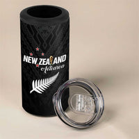 Custom Football New Zealand 4 in 1 Can Cooler Tumbler Aotearoa United Black Version - Polynesian Pride