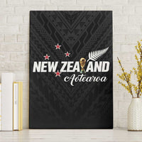 Football New Zealand Canvas Wall Art Aotearoa United Black Version - Polynesian Pride