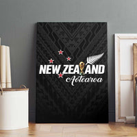 Football New Zealand Canvas Wall Art Aotearoa United Black Version - Polynesian Pride