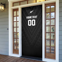 Custom Football New Zealand Door Cover Aotearoa United Black Version - Polynesian Pride