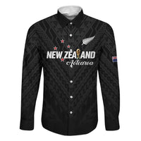 Custom Football New Zealand Family Matching Tank Maxi Dress and Hawaiian Shirt Aotearoa United Black Version - Polynesian Pride