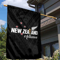 Football New Zealand Garden Flag Aotearoa United Black Version - Polynesian Pride