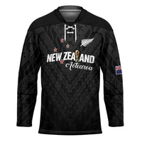 Custom Football New Zealand Hockey Jersey Aotearoa United Black Version - Polynesian Pride