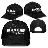 Football New Zealand Mesh Trucker Cap Aotearoa United Black Version - Polynesian Pride