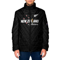 Custom Football New Zealand Padded Jacket Aotearoa United Black Version - Polynesian Pride