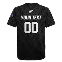 Custom Football New Zealand Rugby Jersey Aotearoa United Black Version - Polynesian Pride