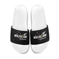 Football New Zealand Slide Sandals Aotearoa United Black Version - Polynesian Pride