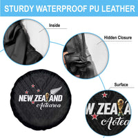 Football New Zealand Spare Tire Cover Aotearoa United Black Version - Polynesian Pride