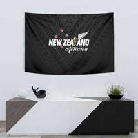 Football New Zealand Tapestry Aotearoa United Black Version - Polynesian Pride