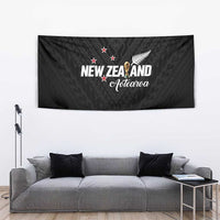 Football New Zealand Tapestry Aotearoa United Black Version - Polynesian Pride