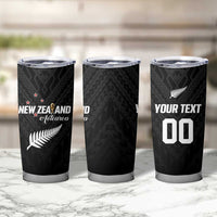 Custom Football New Zealand Tumbler Cup Aotearoa United Black Version - Polynesian Pride