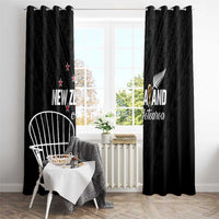 Football New Zealand Window Curtain Aotearoa United Black Version - Polynesian Pride