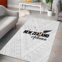Football New Zealand Area Rug Aotearoa United White Version - Polynesian Pride