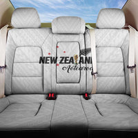 Football New Zealand Back Car Seat Cover Aotearoa United White Version - Polynesian Pride