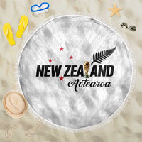 Football New Zealand Beach Blanket Aotearoa United White Version - Polynesian Pride