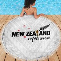 Football New Zealand Beach Blanket Aotearoa United White Version - Polynesian Pride