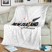 Football New Zealand Blanket Aotearoa United White Version - Polynesian Pride