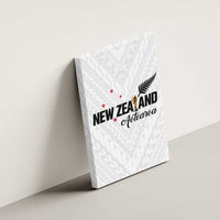 Football New Zealand Canvas Wall Art Aotearoa United White Version - Polynesian Pride