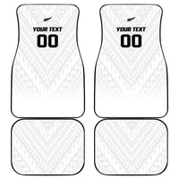 Custom Football New Zealand Car Mats Aotearoa United White Version - Polynesian Pride