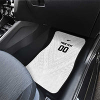 Custom Football New Zealand Car Mats Aotearoa United White Version - Polynesian Pride
