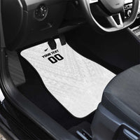 Custom Football New Zealand Car Mats Aotearoa United White Version - Polynesian Pride