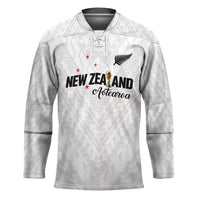 Custom Football New Zealand Hockey Jersey Aotearoa United White Version - Polynesian Pride