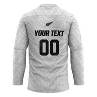 Custom Football New Zealand Hockey Jersey Aotearoa United White Version - Polynesian Pride