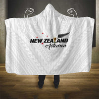 Football New Zealand Hooded Blanket Aotearoa United White Version - Polynesian Pride