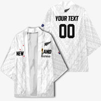 Custom Football New Zealand Kimono Aotearoa United White Version - Polynesian Pride