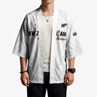 Custom Football New Zealand Kimono Aotearoa United White Version - Polynesian Pride