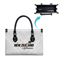 Football New Zealand Leather Bag Aotearoa United White Version - Polynesian Pride
