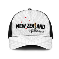 Football New Zealand Mesh Trucker Cap Aotearoa United White Version - Polynesian Pride
