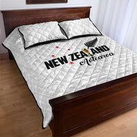 Football New Zealand Quilt Bed Set Aotearoa United White Version - Polynesian Pride
