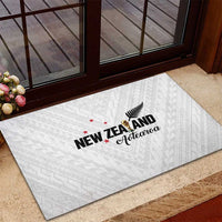 Football New Zealand Rubber Doormat Aotearoa United White Version - Polynesian Pride