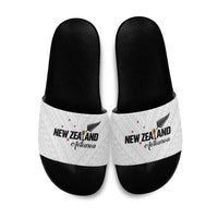 Football New Zealand Slide Sandals Aotearoa United White Version - Polynesian Pride