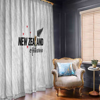 Football New Zealand Window Curtain Aotearoa United White Version - Polynesian Pride