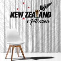 Football New Zealand Window Curtain Aotearoa United White Version - Polynesian Pride