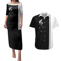 Personalised New Zealand 2025 Archery Basic Couples Matching Puletasi and Hawaiian Shirt Archery NZ