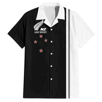 Personalised New Zealand 2025 Archery Basic Family Matching Long Sleeve Bodycon Dress and Hawaiian Shirt Archery NZ LT01 Dad's Shirt - Short Sleeve Black - Polynesian Pride