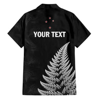 Personalised New Zealand 2025 Archery Family Matching Off Shoulder Maxi Dress and Hawaiian Shirt Aotearoa Silver Arrows Black