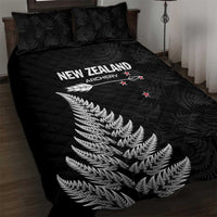 New Zealand 2025 Archery Quilt Bed Set Aotearoa Silver Arrows Black