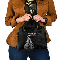 New Zealand 2025 Archery Shoulder Handbag Aotearoa Silver Arrows Black LT01 - Polynesian Pride
