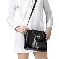 New Zealand 2025 Archery Shoulder Handbag Aotearoa Silver Arrows Black LT01 - Polynesian Pride