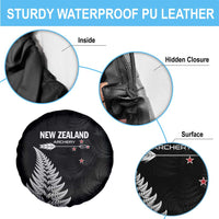 New Zealand 2025 Archery Spare Tire Cover Aotearoa Silver Arrows Black LT01 - Polynesian Pride