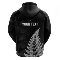 Personalised New Zealand 2025 Archery Zip Hoodie Aotearoa Silver Arrows Black LT01 - Polynesian Pride