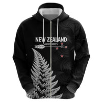 Personalised New Zealand 2025 Archery Zip Hoodie Aotearoa Silver Arrows Black LT01 - Polynesian Pride